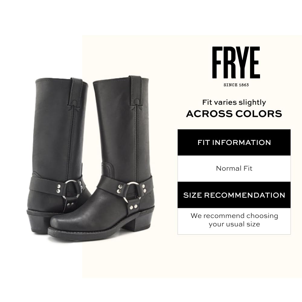 Frye Women's Harness 12r Boot, Black, 6.5 UK