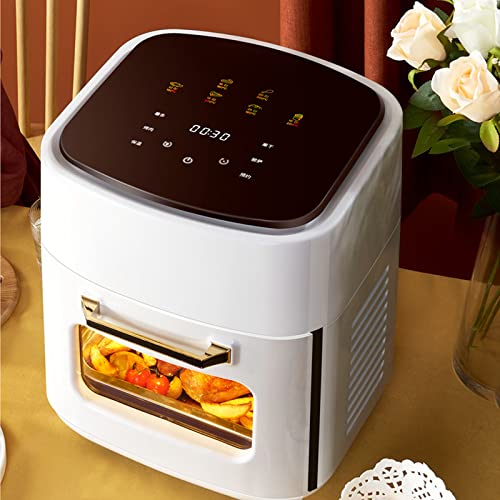 THREMA Air Fryer Toaster Oven Combo, Convection Oven Countertop with Digital Touchscreen, Handle Clip and Roasting Basket, Extra Large Capacity, for Home Kitchen