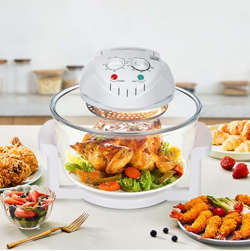 Halogen Oven, Halogen Air Fryer, Healthy Halogen For Baking, Roasting And Grilling, Cook Flavourful Food Without The Oil, 17L Cooker and Lid, Adjustable Temp and Timer
