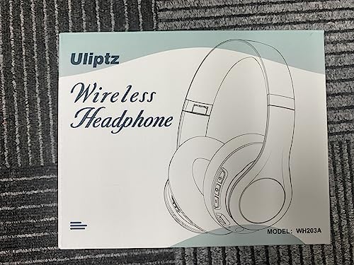 Uliptz Wireless Headphones Over Ear, 65 Hrs Playtime Bluetooth Headphones, 6 EQ Modes Foldable Lightweight Headphones Wireless, Foldable Bluetooth 5.3 for Travel/Office/PC (Black)