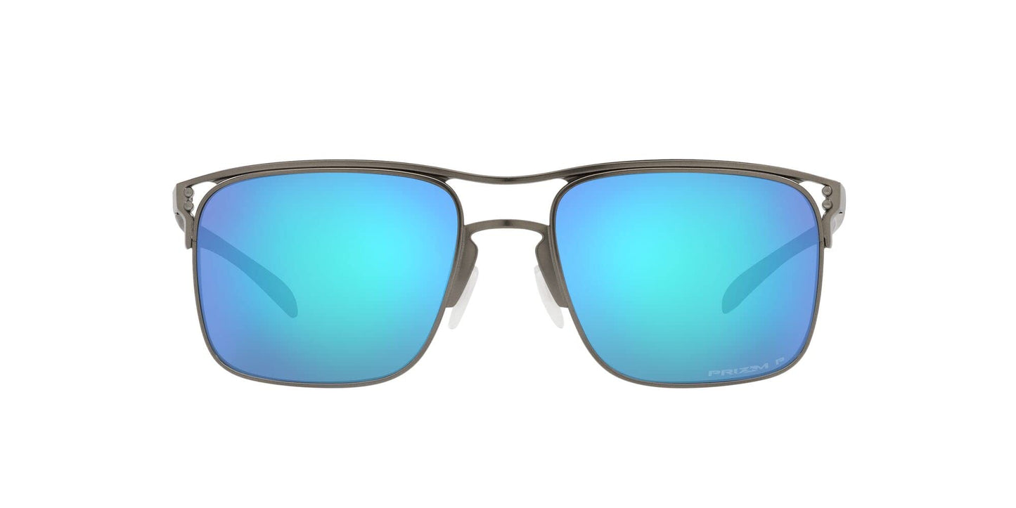 Oakley Men's Wire Tap 2.40 Sunglasses, Matte Ruthenium/Prizm Sapphire, 57/18/139