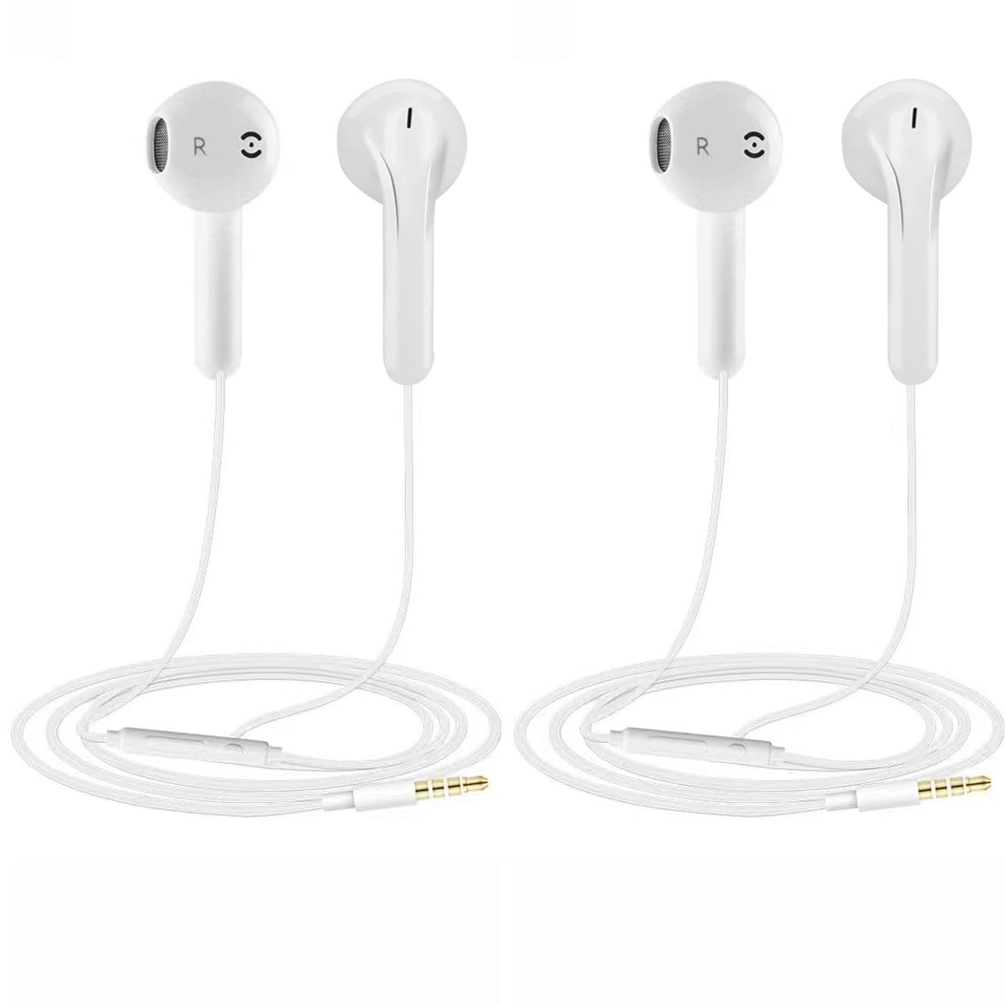 2 Pack Earphones,In Ear Headphones,In Ear Wired Earbuds Noise lsolating Headset With Microphone,Compatible With Phone,Pad,Samsung,MP3,Players,Smartphones,Laptops