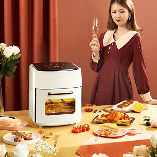 THREMA Air Fryer Toaster Oven Combo, Convection Oven Countertop with Digital Touchscreen, Handle Clip and Roasting Basket, Extra Large Capacity, for Home Kitchen
