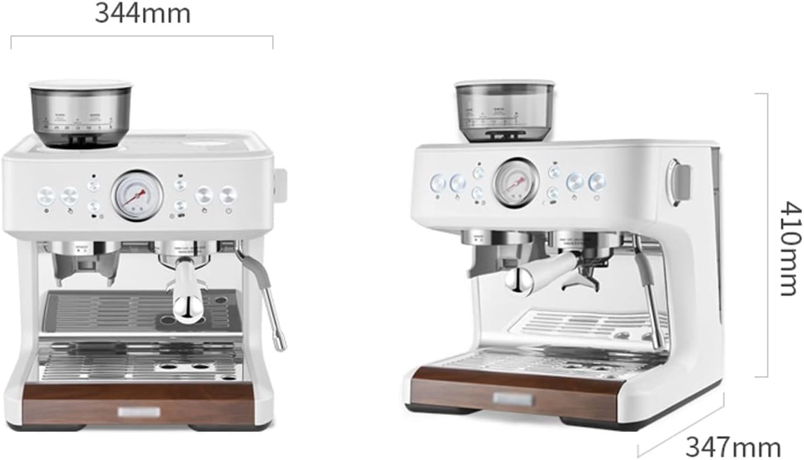 AVLUZ Espresso Machine Semi-Automatic Coffee Maker, Milk Frother Grind Integrated Machine with Double Boiler, Automatic Cleaning