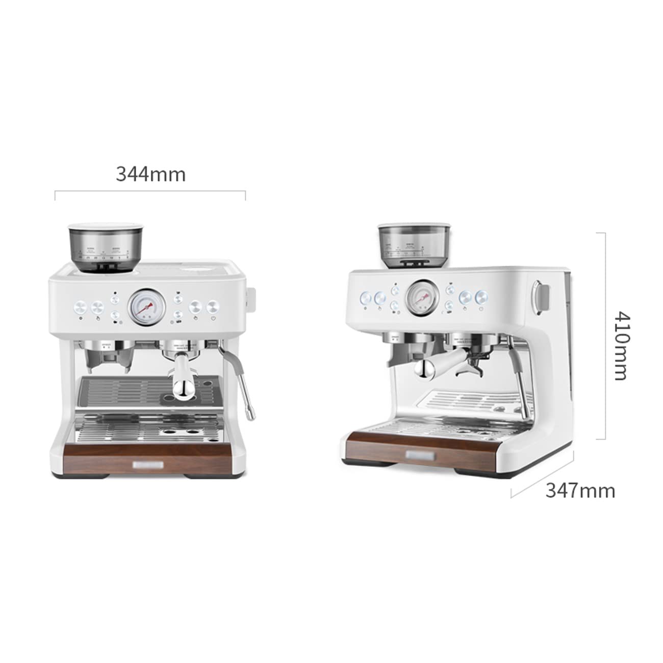 AVLUZ Espresso Machine Semi-Automatic Coffee Maker, Milk Frother Grind Integrated Machine with Double Boiler, Automatic Cleaning