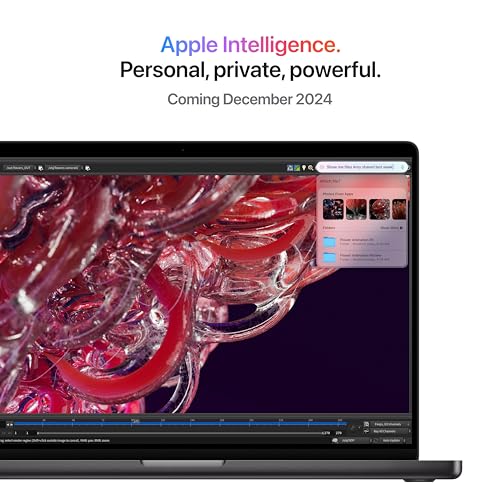 Apple 2024 MacBook Pro Laptop with M4 Pro chip with 14-core CPU and 20-core GPU: Built for Apple Intelligence, 16.2-inch Liquid Retina XDR Display, 24GB Unified Memory; 512GB SSD Storage; Space Black