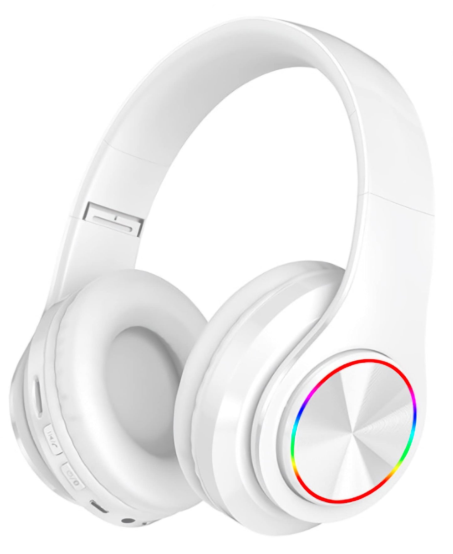 MUARRON Wireless bluetooth headphones-Colorful lights/Foldable/Large battery capacity/Built-in microphone-Bluetooth 5.0/10 m range/Stereo surround/Comfortable affixed ears
