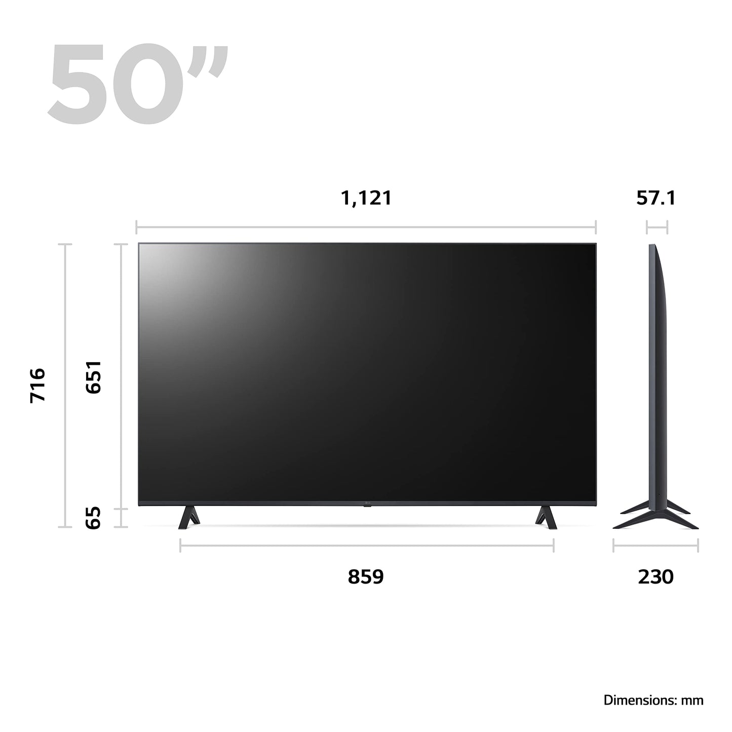 LG LED UR78 50" 4K Smart TV, 2023