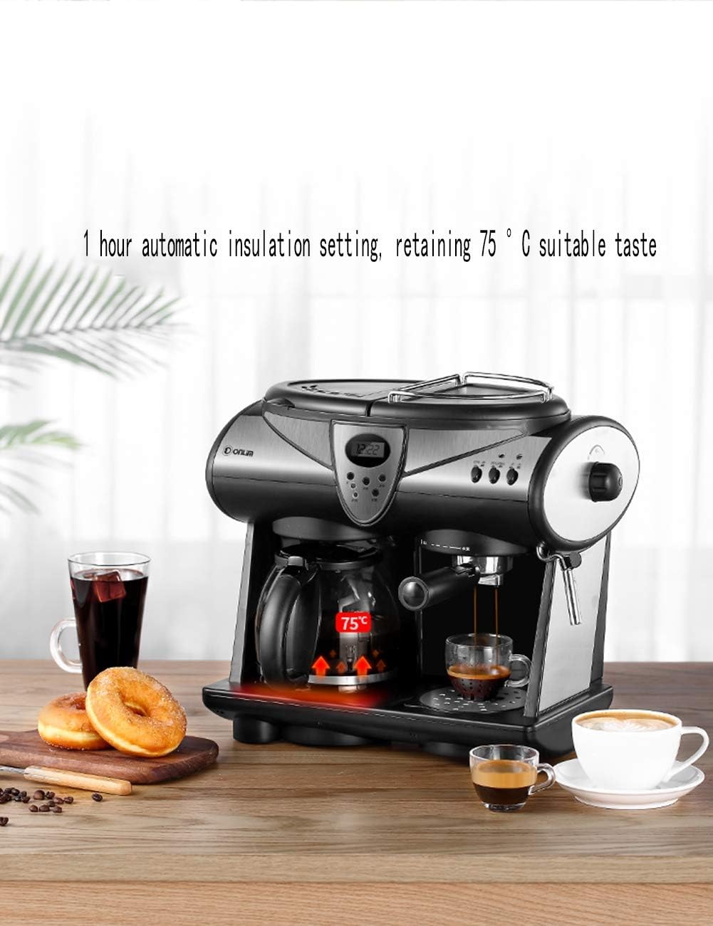 HWSY Fully automatic coffee machine, small fresh grinding, American Italian one machine Interesting