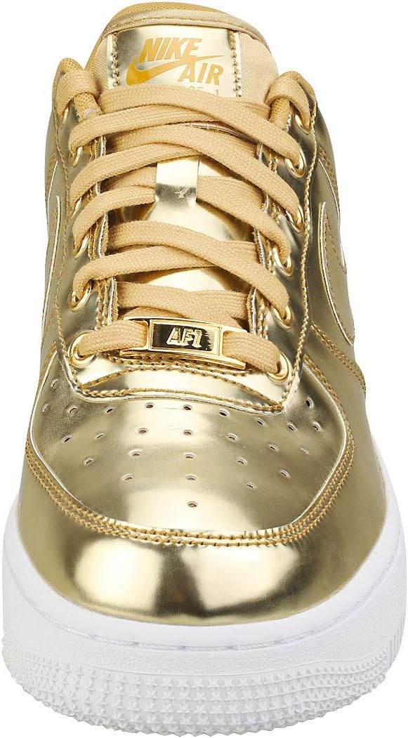 NIKE Women Women Sports Shoes AIR Force 1 SP Metallic GO Gold 7 UK