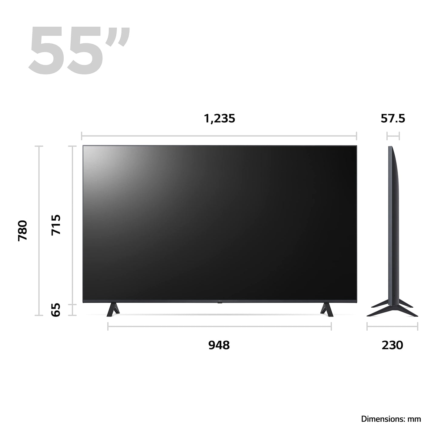 LG LED UR78 55" 4K Smart TV, 2023
