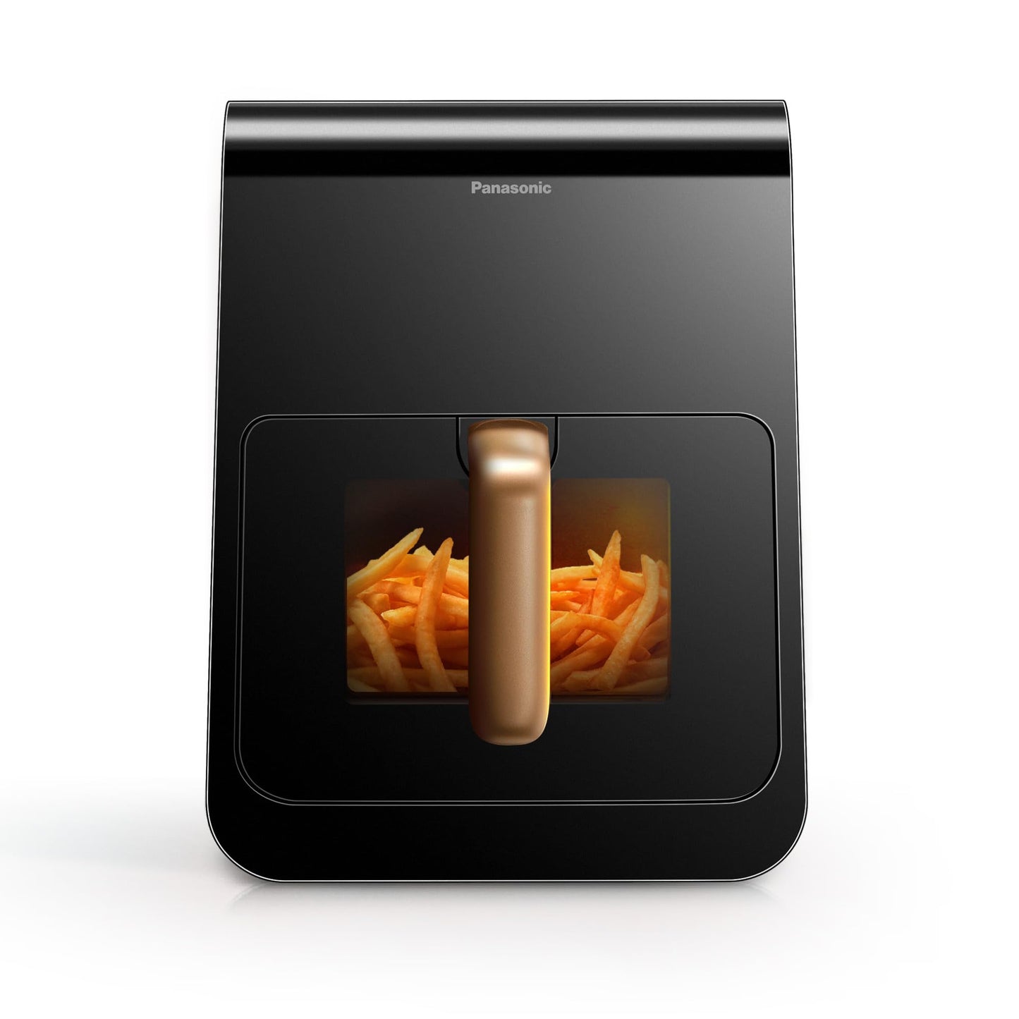 Panasonic NF-CC600AXC Air Fryer With Viewing Window, 6L, 80-200°C, Digital Timer & LCD, Gentle Steam, 11 Presets, Easy Clean, Black/Dark Blue & Rose Gold Handle
