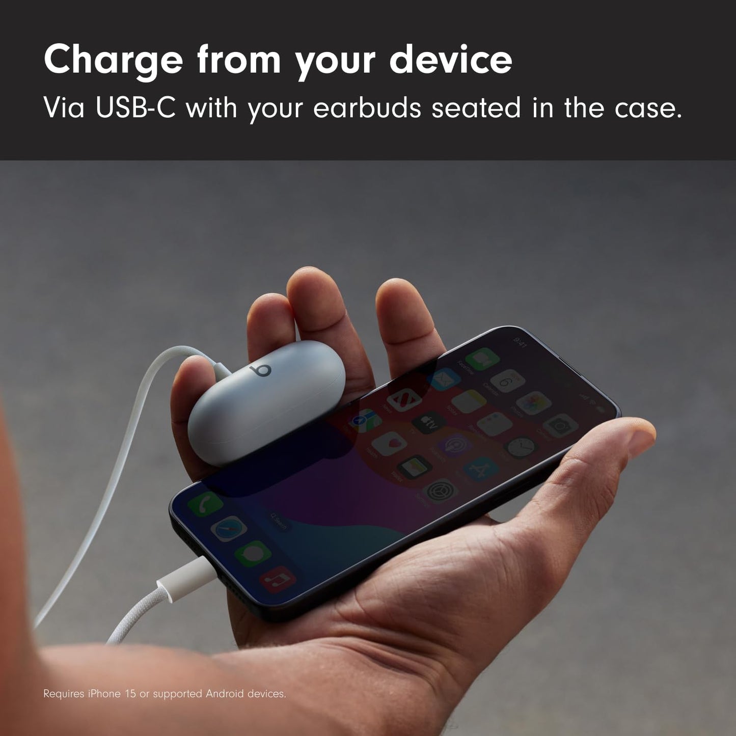 Beats Solo Buds — Wireless Bluetooth Earbuds | 18 Hours of Battery Life | Apple & Android Compatibility | Built-in Microphone - Storm Grey
