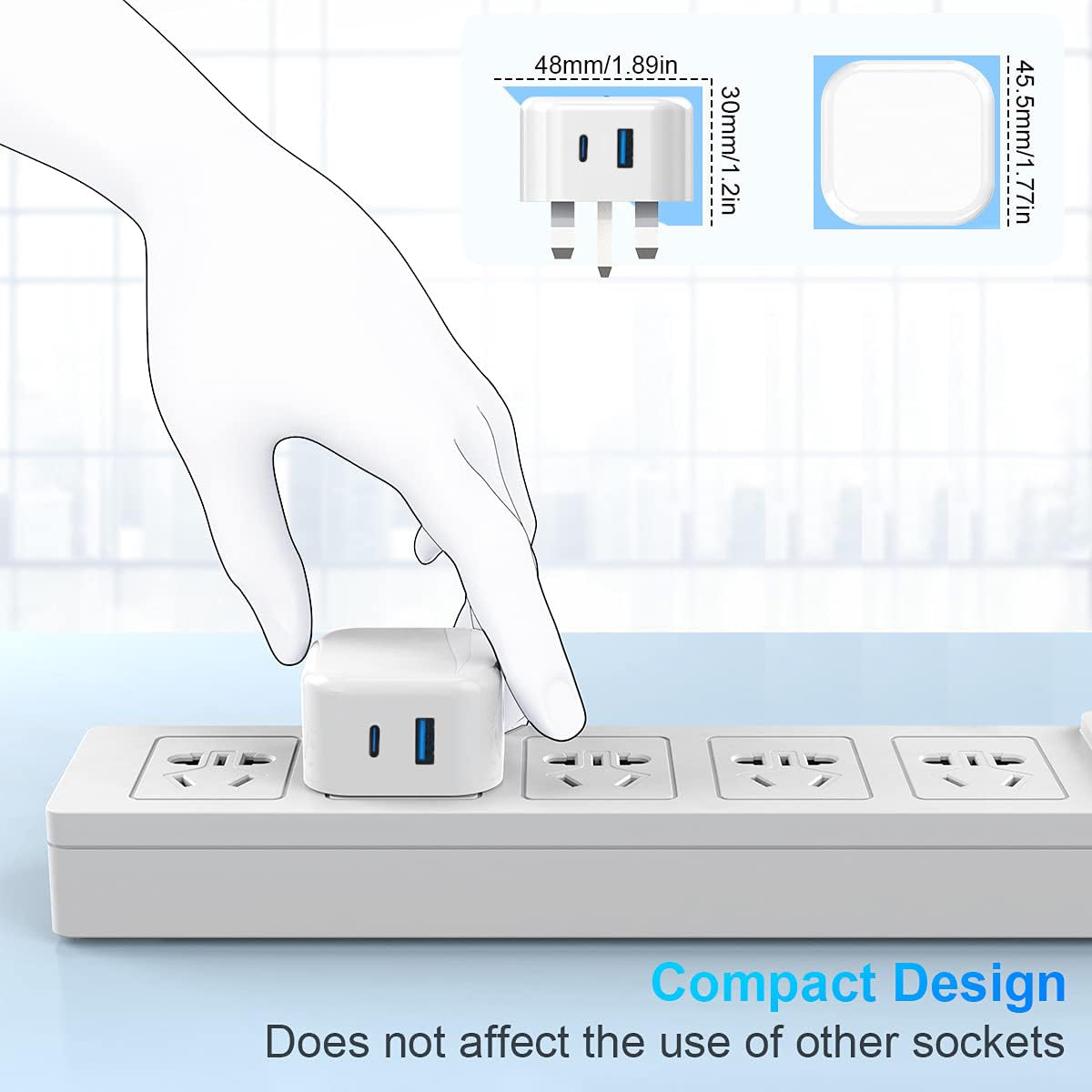 USB C Fast Charge Plug,Dual Port Apple iPhone 16/15/15 Pro Max Micro USB Plug Type C Wall Charger Plug Adapter UK for iPhone 14/14 Pro/14 Pro Max/13/13 Pro/13 Pro Max/12/12 Pro Max/11 Pro/iPad