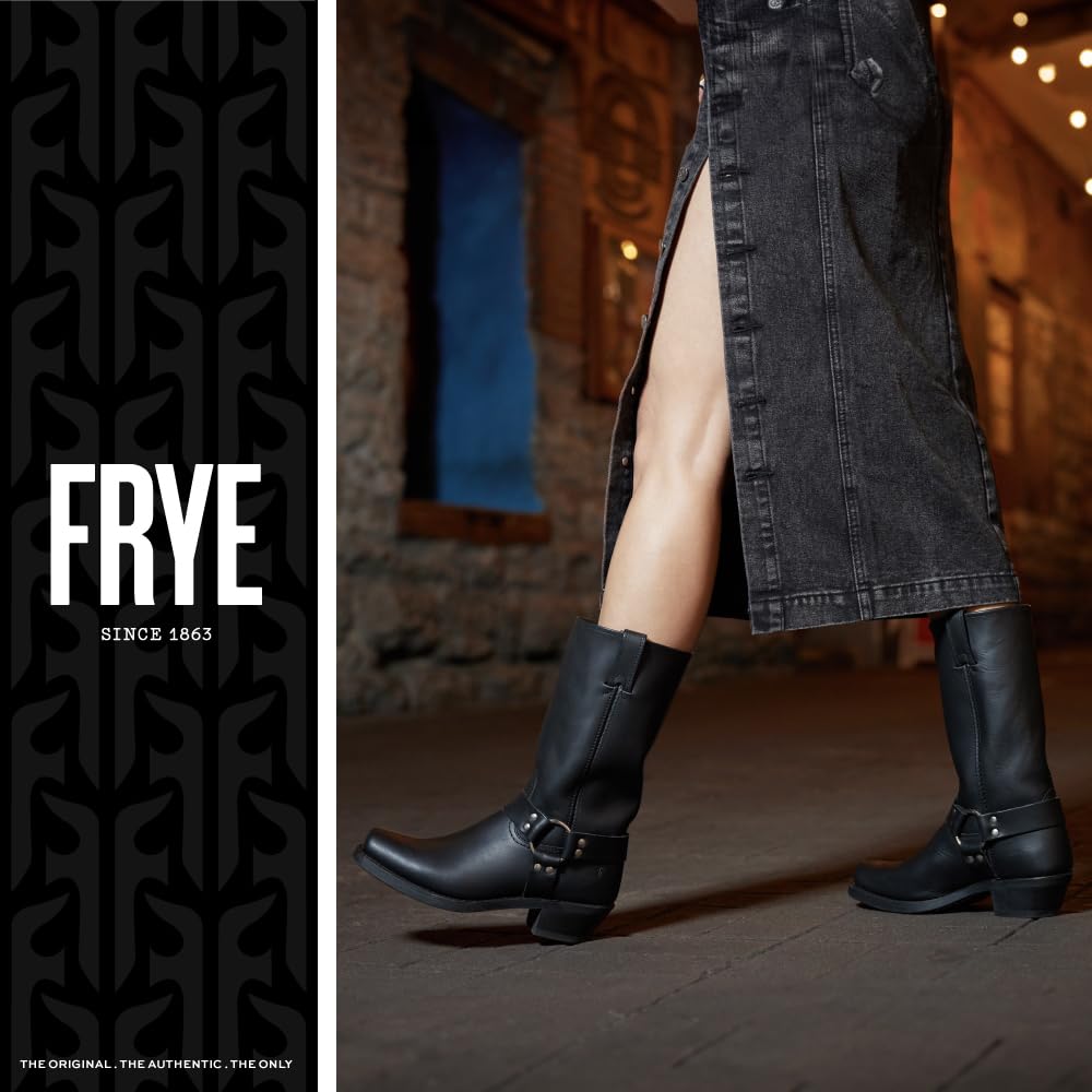 Frye Women's Harness 12r Boot, Black, 6.5 UK