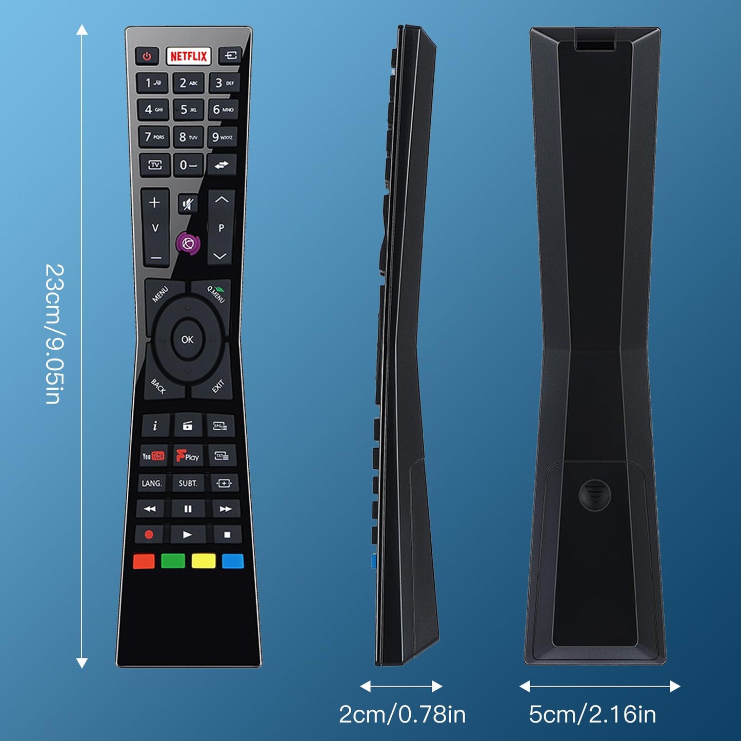 Replacement JVC Remote Control RM-C3231 for JVC Smart 4K LED TV LT-32C670 LT-32C661 LT-32C660 LT-55C860 LT-24C660 LT-32C661 LT-49C770 with Netflix Youtube Button - No Setup Required