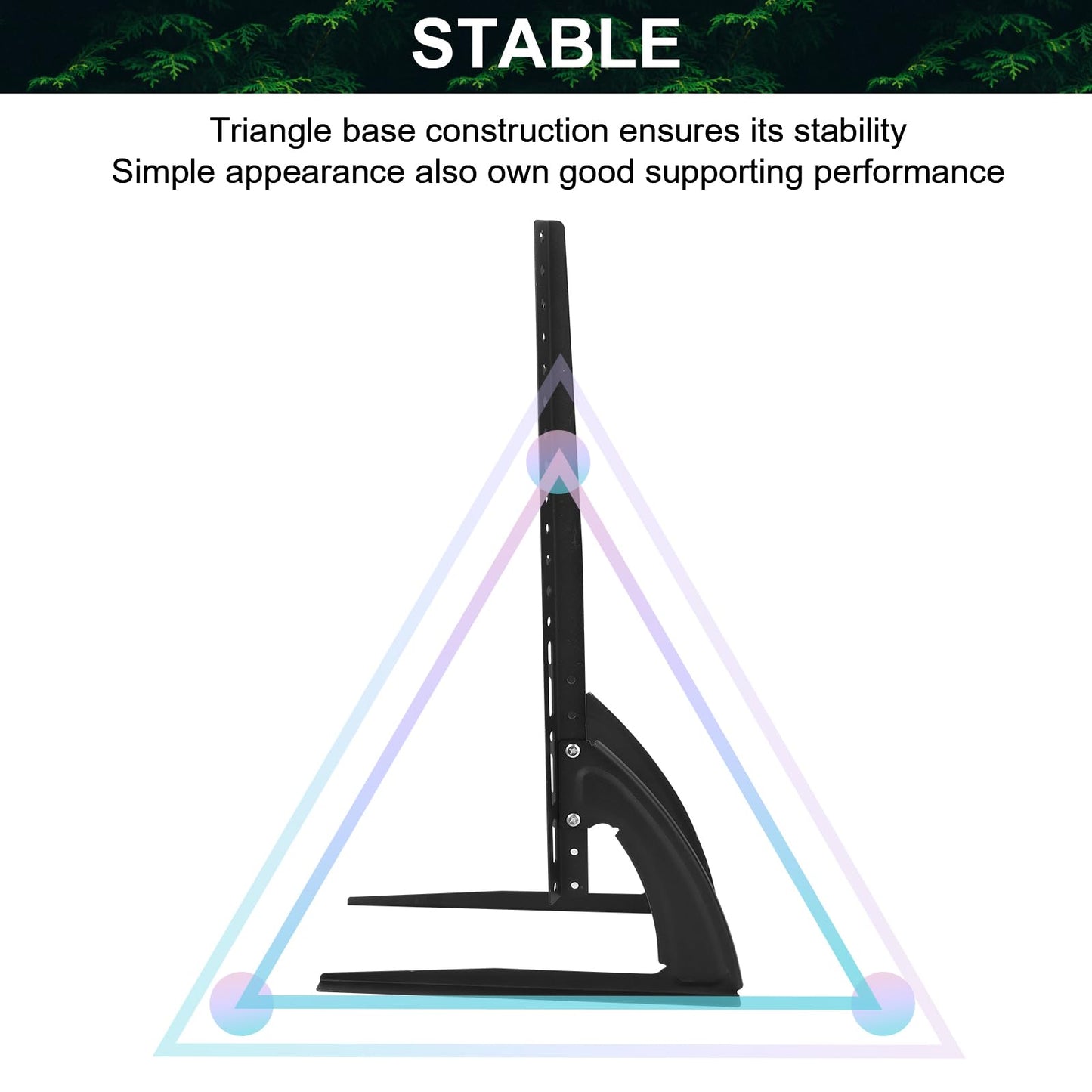 Holdfiturn Universal TV Stand Metal TV Legs for 32''-70'' LCD LED Flat Screen TV Height Adjustable with VESA 200x200mm to 400x400mm Max Holds 50kg