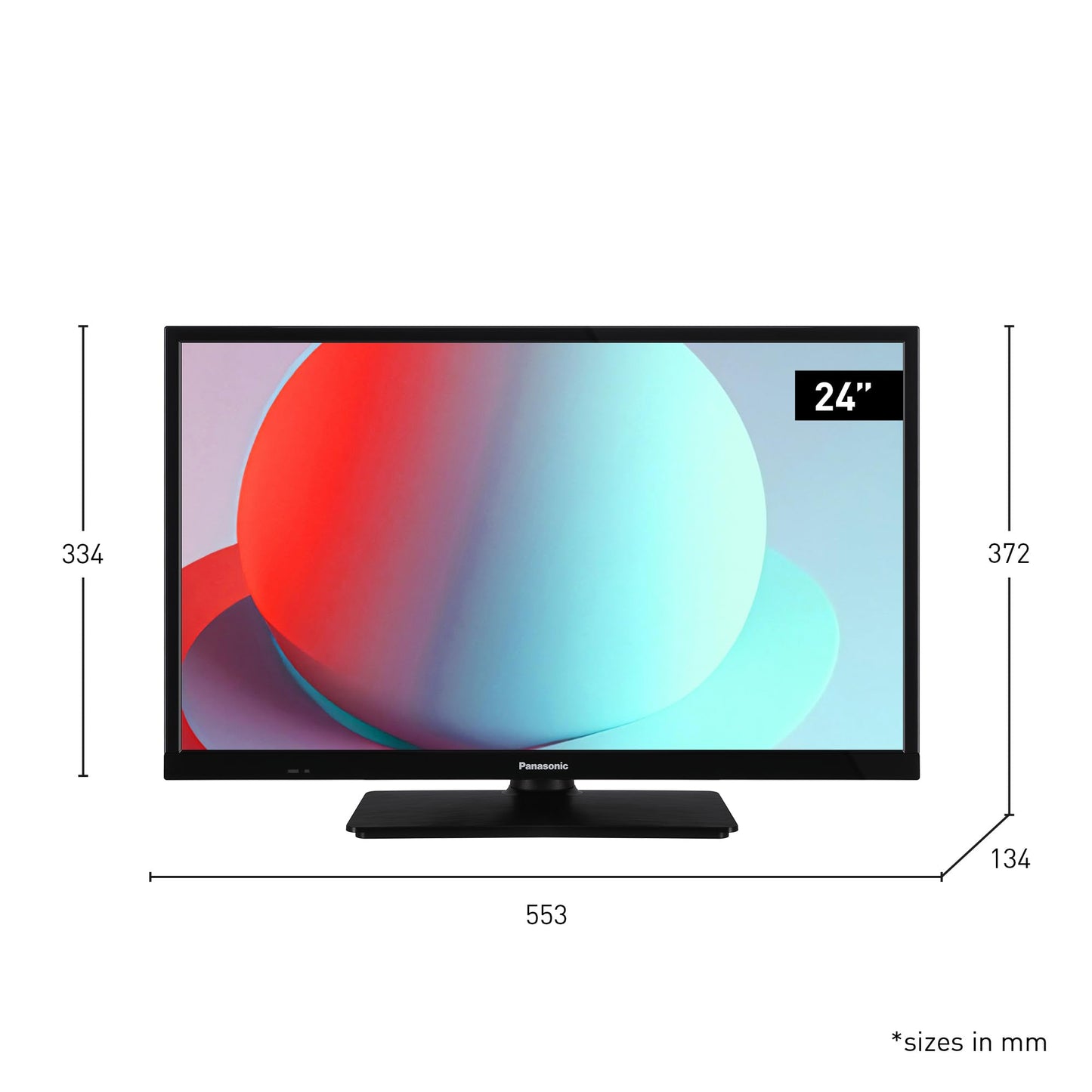 Panasonic TS-24N30AEY, N30 Series 24 inch HD LED TV, 2024, USB Media Player, High Contrast, HD Triple Tuner, HDMI, Wall-Mount Option, Thin Frame, For An Exceptional Visual Experience