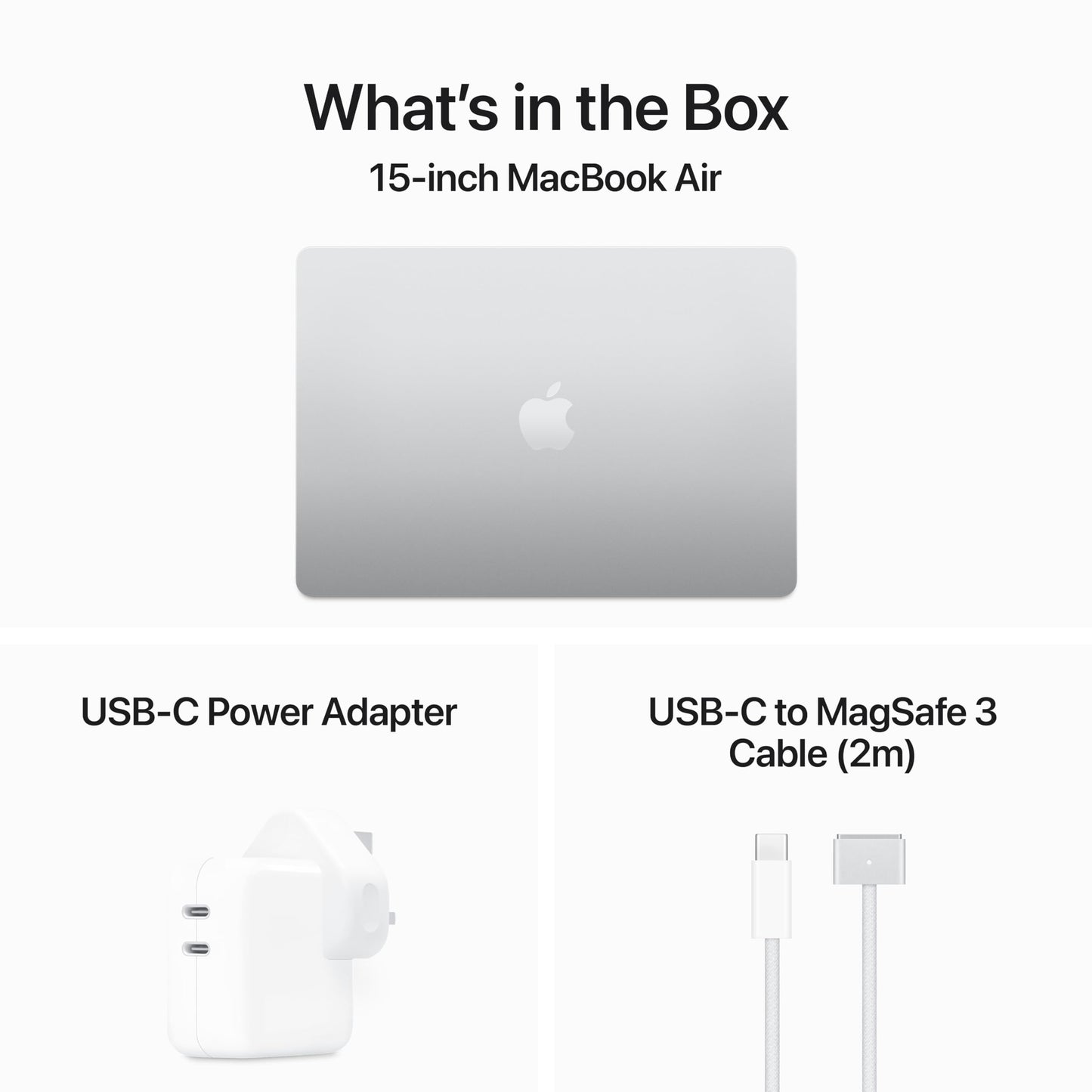 Apple 2024 MacBook Air 15-inch Laptop with M3 chip: 15.3-inch Liquid Retina Display, 16GB Unified Memory, 256GB SSD Storage, Backlit Keyboard, 1080p FaceTime HD Camera, Touch ID; Silver