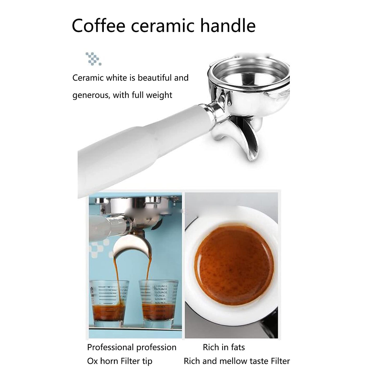 Semi Automatic Espresso Machine, Fresh Tea 2in1 Coffee Machine, 1850W High-Power Instant Boiler, Smart Thermostat, Stainless Steel, Blue