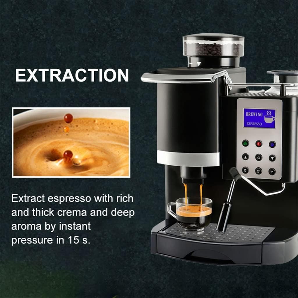 EKSED Coffee Machine Milk Frother Kitchen Appliances Electric Foam Cappuccino Coffee Maker (Color : A, Size (A/142