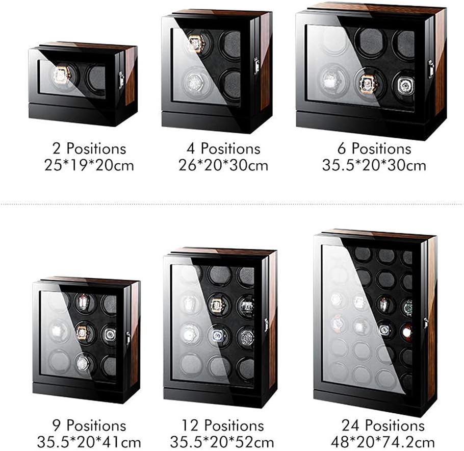 Automatic Watch Winder Box LCD Touchscreen with Light Quiet Motor for Watches Display for Men Women Gift Large Capacity