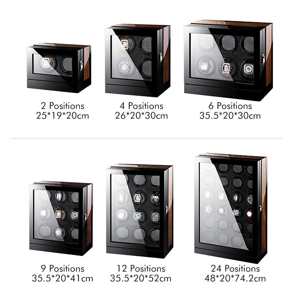 Automatic Watch Winder Box LCD Touchscreen with Light Quiet Motor for Watches Display for Men Women Gift Large Capacity