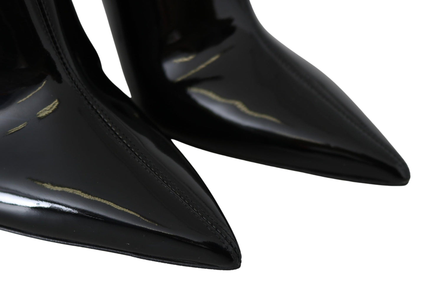 JIMMY CHOO Black Leather Blaize 100 Pat Boots Shoes, Black, 9 UK