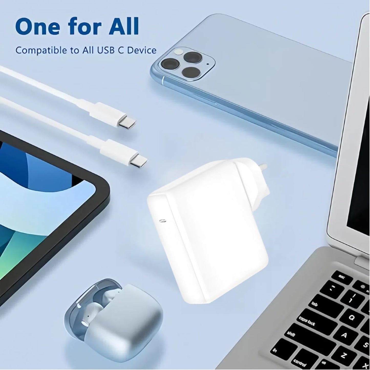 Super Fast Charger 106W USB C,Compatible with MacBook Pro 16, 15, 14, 13 Inch, MacBook Air 13 Inch, iPad Pro 2021/2020/2019/2018,and All USB C Devices Included 7.2ft C to C Cable