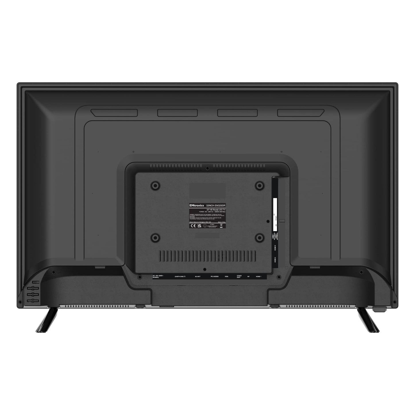 EMtronics 32" Inch HD Ready LED TV with 3 x HDMI, 2 x USB and USB Media Player