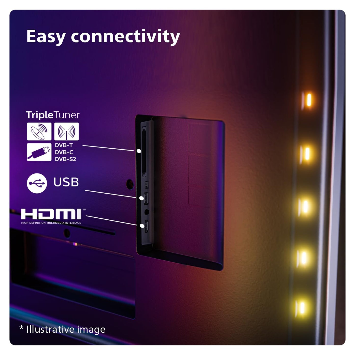Philips Ambilight 55PUS8109 4K LED Smart TV - 55 Inch Display with Pixel Precise Ultra HD, Titan OS Platform and Dolby Atmos Sound, Works with Alexa and Google Voice Assistant - Satin Chrome