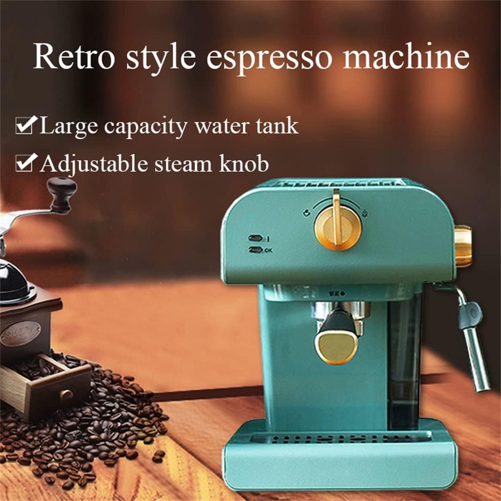 EKSED Coffee Machine Milk Frother Kitchen Appliances Electric Foam Cappuccino Coffee Maker (Color : Green, Size (Green/110