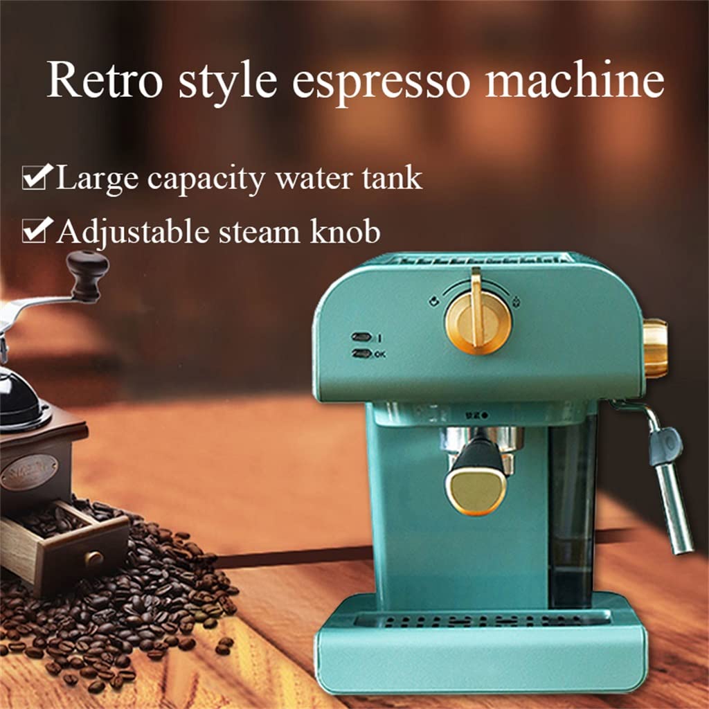 EKSED Coffee Machine Milk Frother Kitchen Appliances Electric Foam Cappuccino Coffee Maker (Color : Green, Size (Green/110