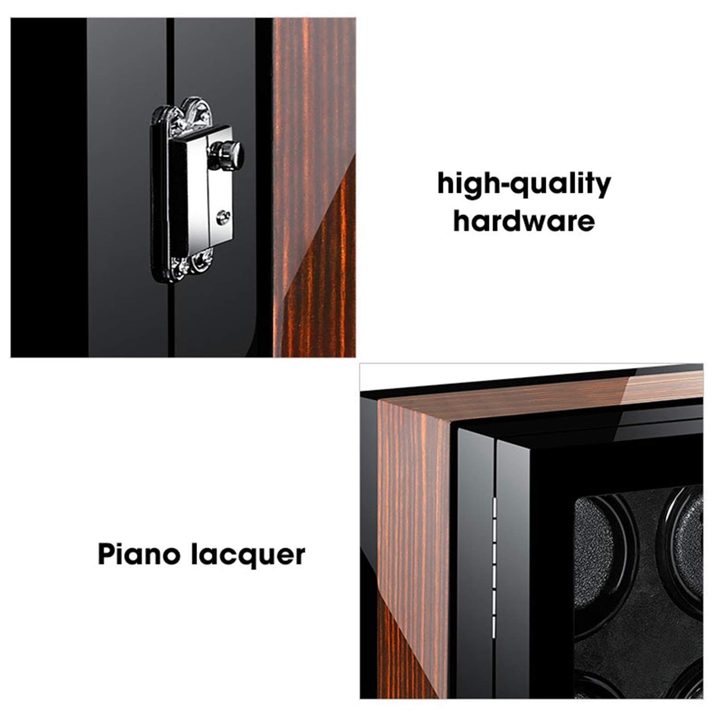Automatic Watch Winder Box LCD Touchscreen with Light Quiet Motor for Watches Display for Men Women Gift Large Capacity