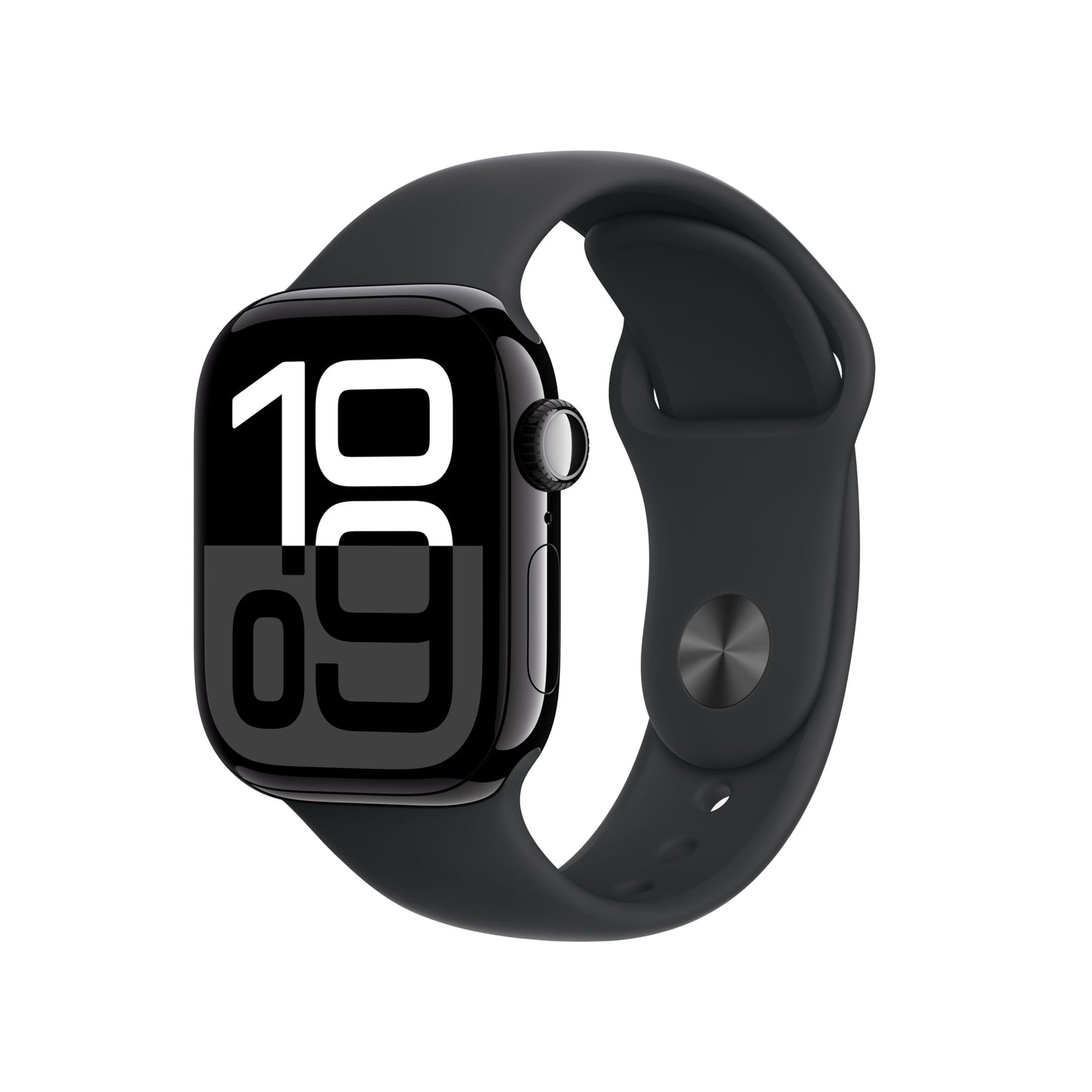 Apple Watch Series 10 GPS + Cellular 42 mm Smartwatch with Jet Black Aluminium Case with Black Sport Band - S/M. Fitness Tracker, ECG App, Always-On Retina Display, Water Resistant
