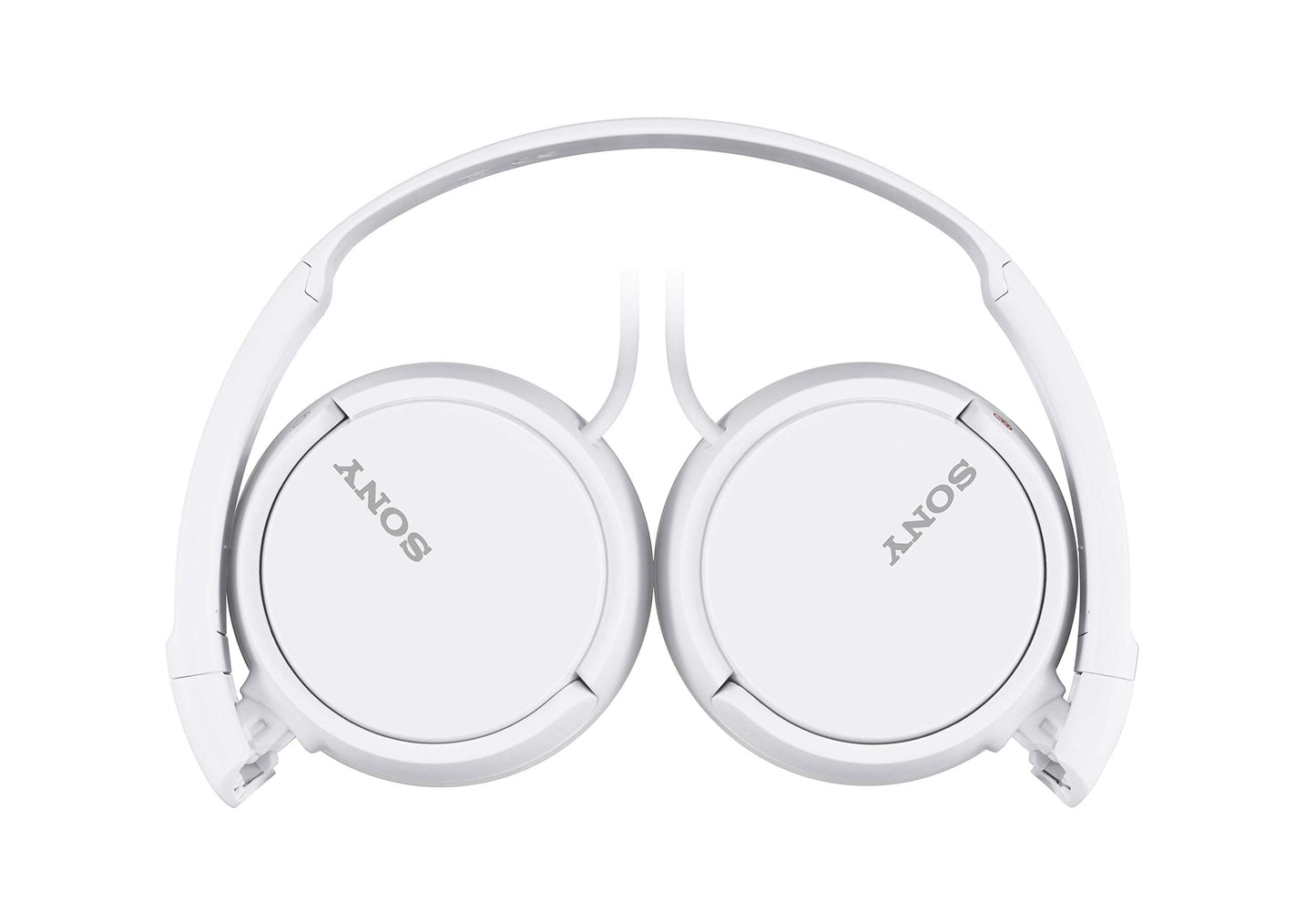 Sony MDR-ZX110 Wired Overhead Headphones, Neodymium Dynamic Drivers, Swivel Fold Design - White
