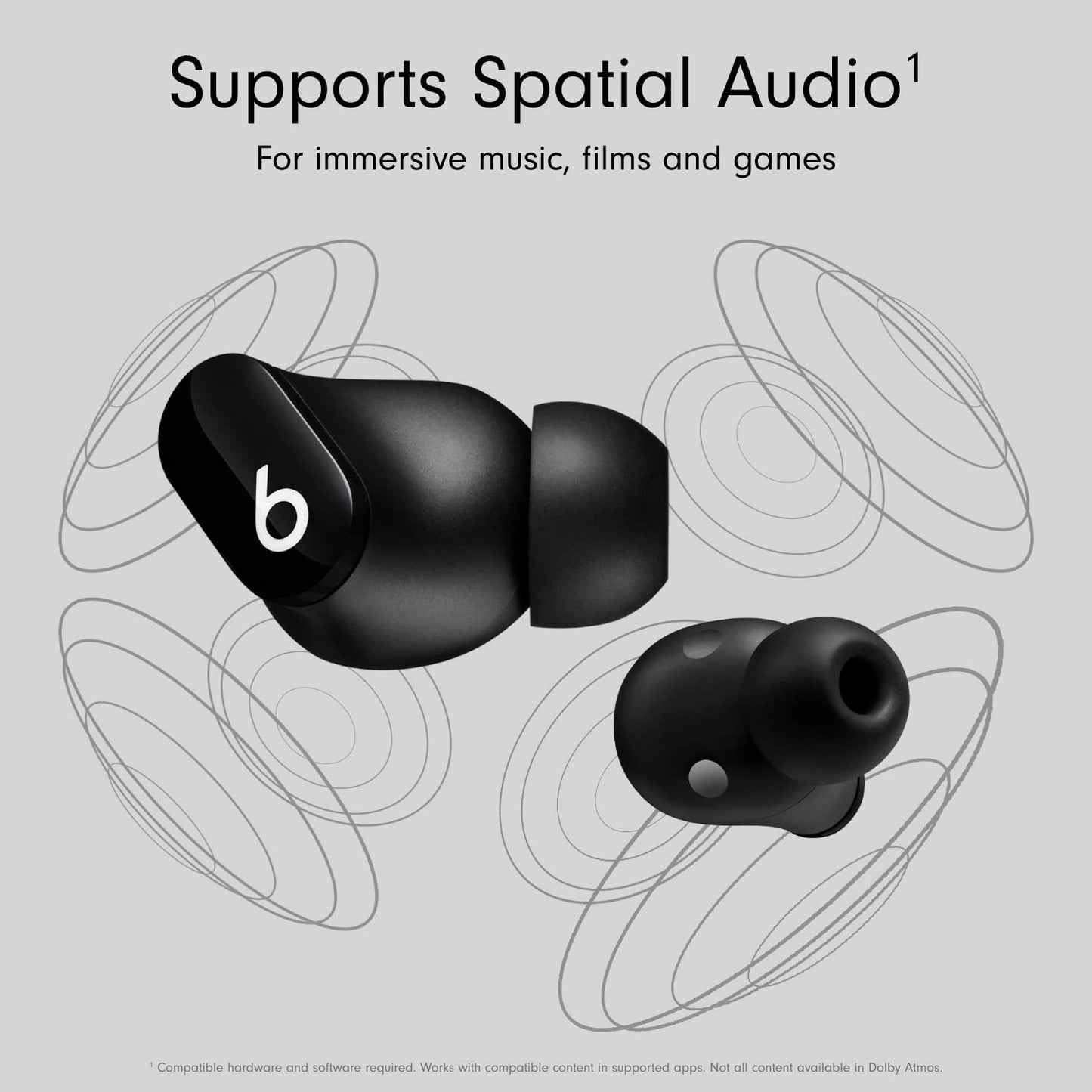 Beats Studio Buds – True Wireless Noise Cancelling Earbuds – IPX4 rating, Sweat Resistant Earphones, Compatible with Apple & Android, Class 1 Bluetooth, Built-in Microphone – Black