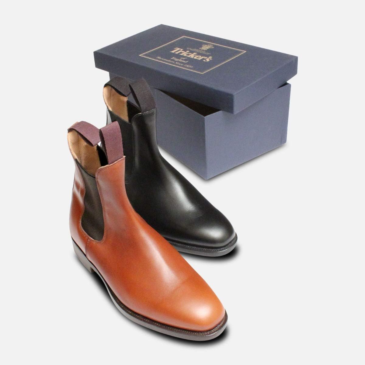 Tricker's Brown Beechnut Ladies Lily Elastic Boots-Ladies UK 5