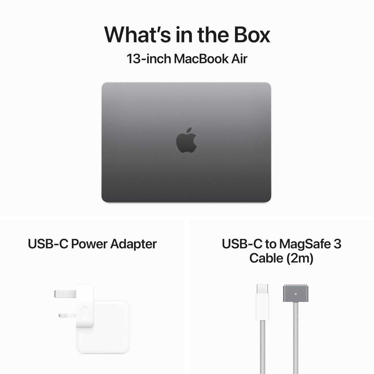 Apple 2024 MacBook Air 13-inch Laptop with M3 chip: 13.6-inch Liquid Retina Display, 8GB Unified Memory, 256GB SSD Storage, Backlit Keyboard, 1080p FaceTime HD Camera, Touch ID; Space Grey