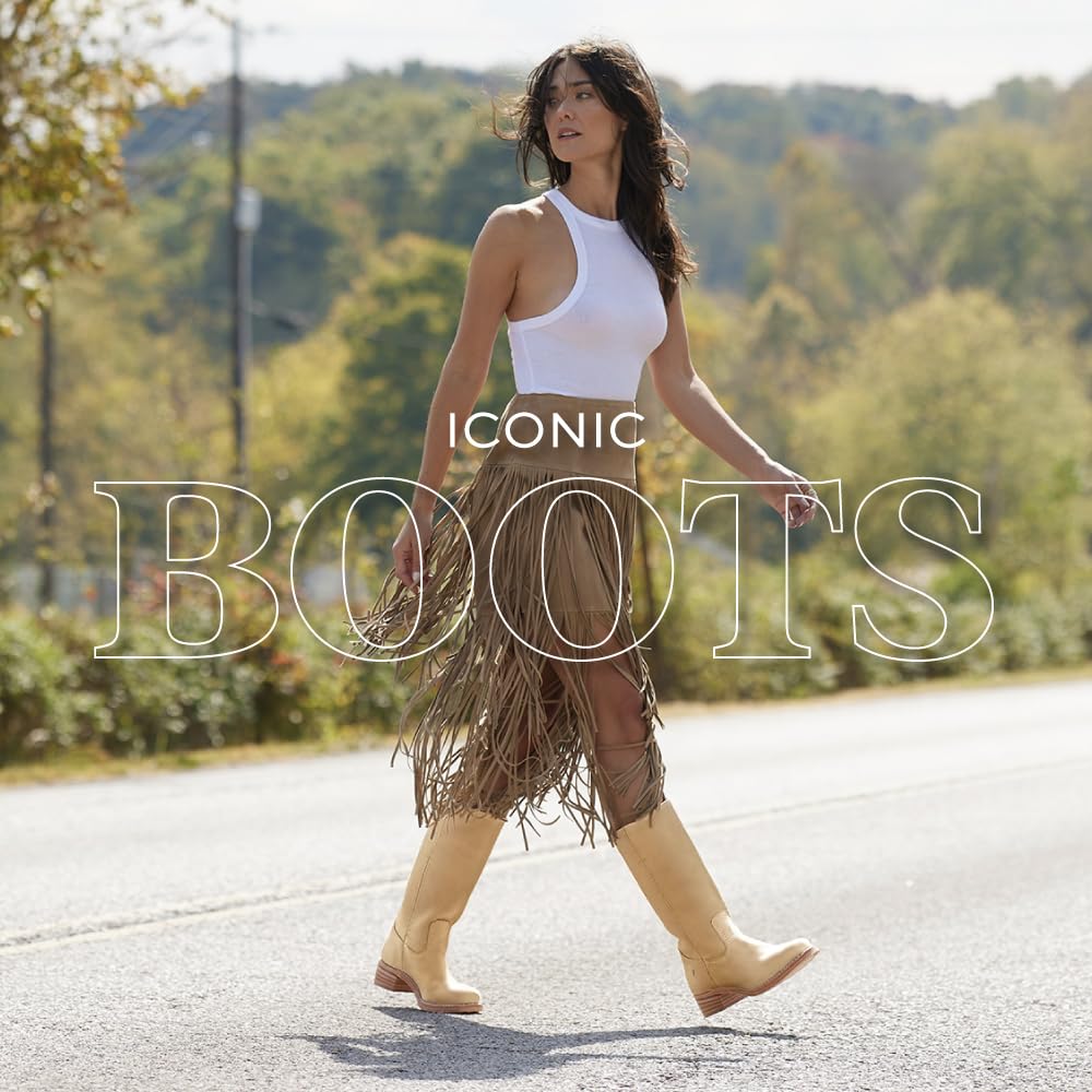 Frye Women's Campus Cowboy Boots Banana 6 UK