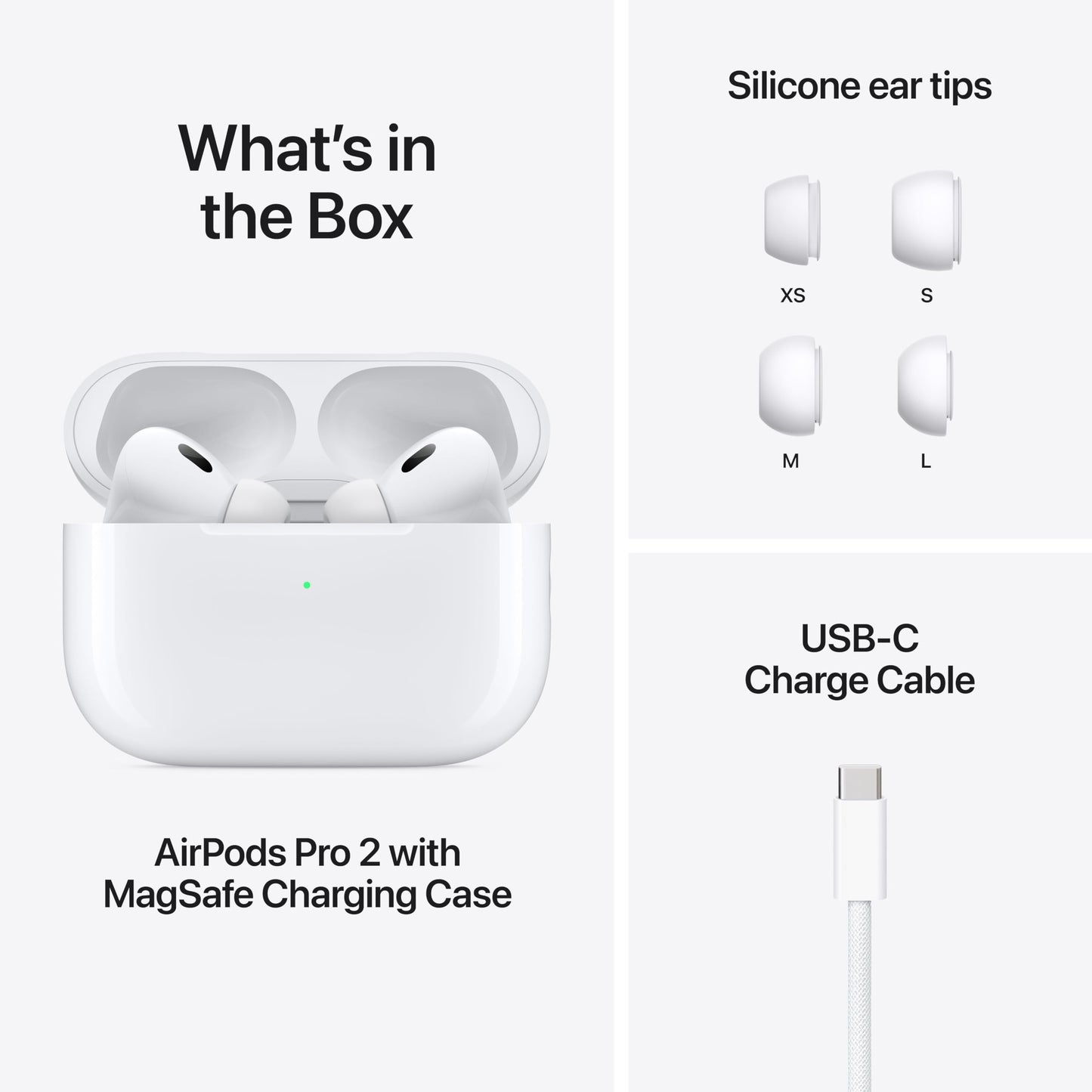 Apple AirPods Pro 2 Wireless Earbuds, Bluetooth Headphones, Active Noise Cancellation, Transparency, Personalised Spatial Audio, High Fidelity Sound, H2 Chip, USB C Charging