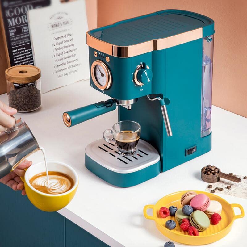 EKSED Coffee Machine Milk Frother Kitchen Appliances Electric Foam Cappuccino Coffee Maker (Color : Blue, Size : 160 * 383 * 311 (mm)) (Blue 160 * 383 * 311 (mm))/94