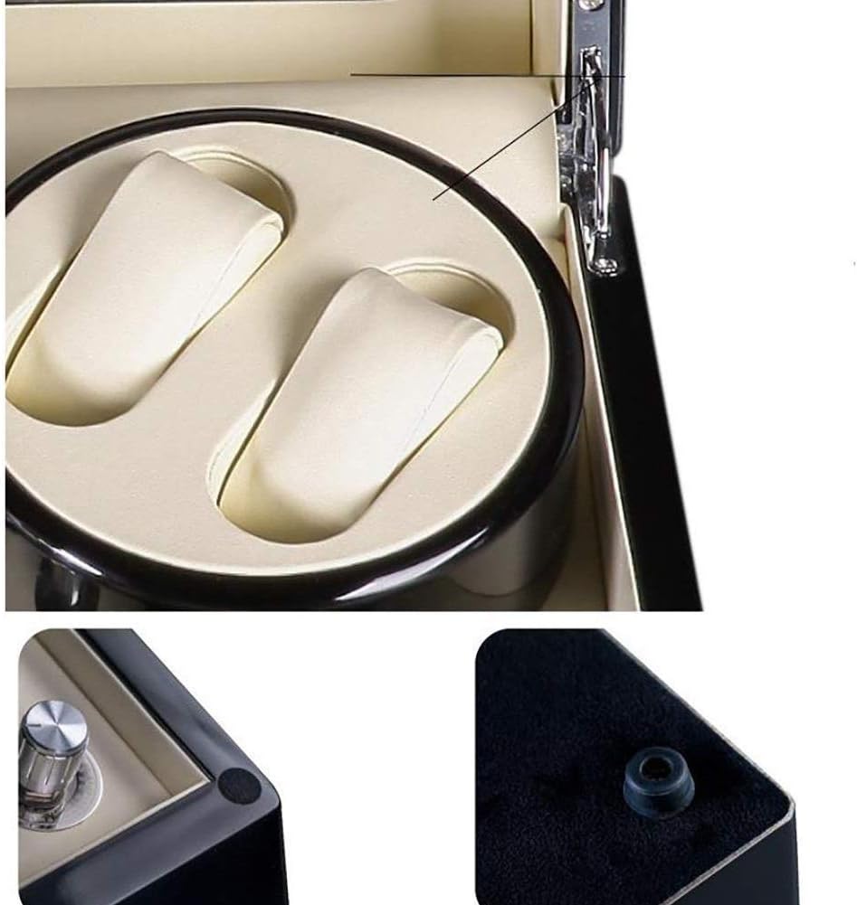 Watch Winder Automatic Watch Winder Collector Wooden Watch Winder with Motor and Power Supply Large Capacity One for All Black Watch Winder