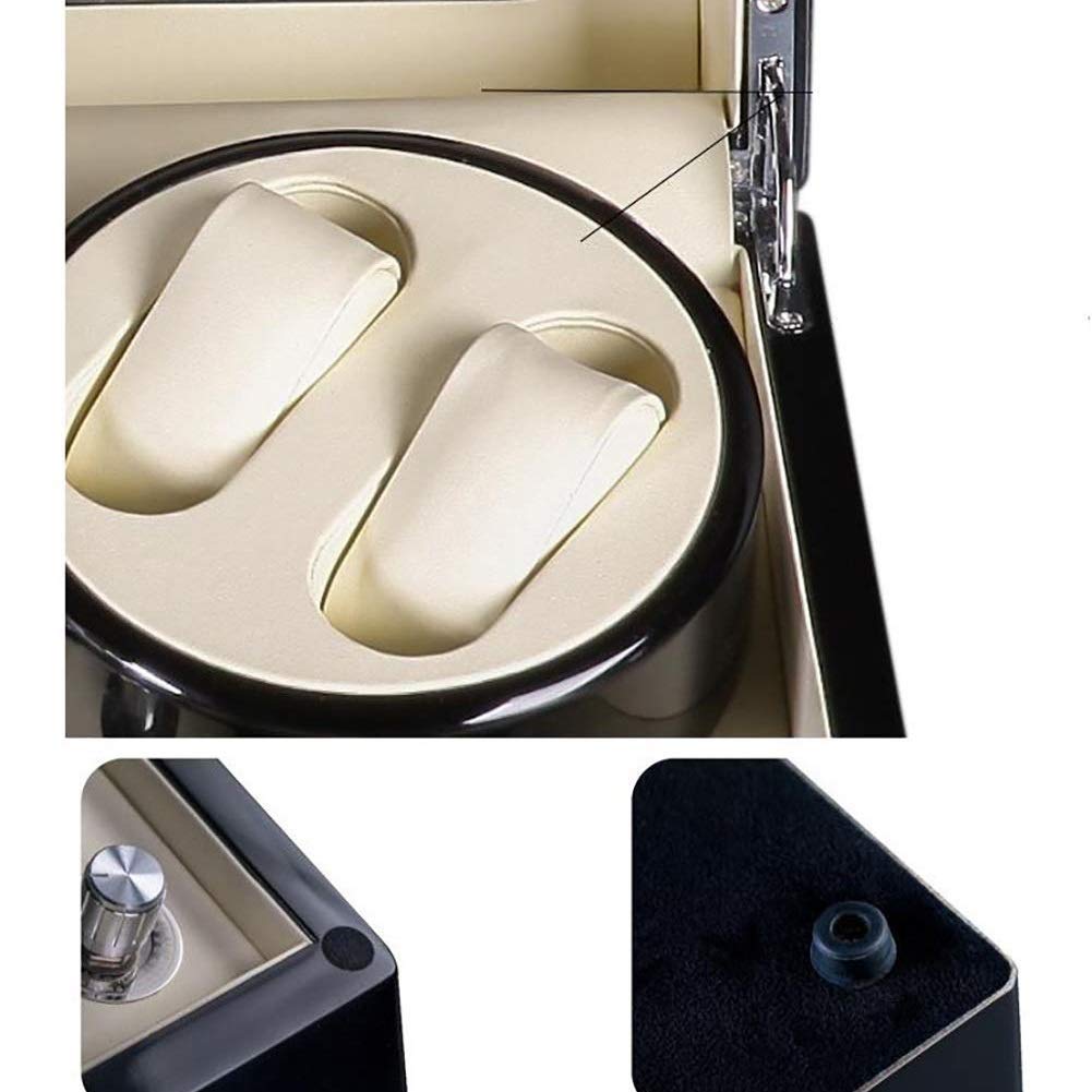 Watch Winder Automatic Watch Winder Collector Wooden Watch Winder with Motor and Power Supply Large Capacity One for All Black Watch Winder