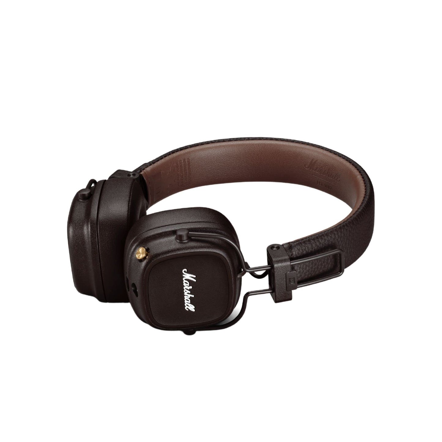 Marshall Major IV On Ear Bluetooth Headphones, Wireless Earphones, Foldable, 80 Hours Wireless playtime- Brown