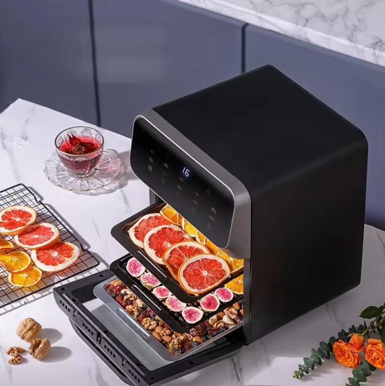 Air fryer, large capacity air fryer, visual smart touch, fully automatic household electric fryer, oil-free multi-function multi-layer oven