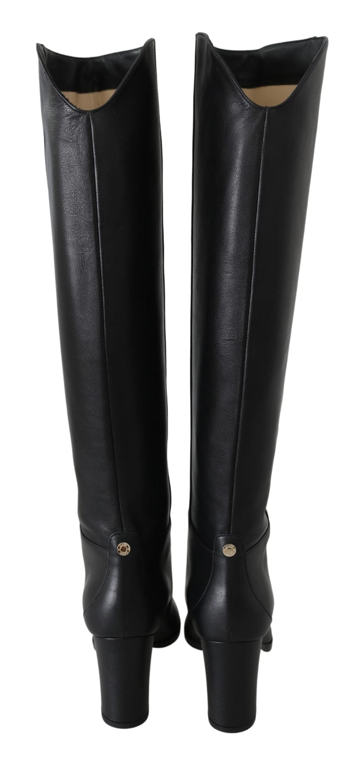 JIMMY CHOO Black Leather Madalie 80 Boots Shoes, Black, 4.5 UK