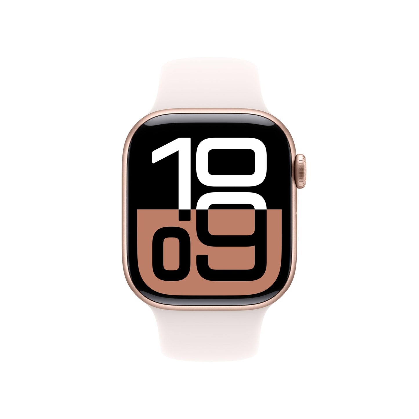 Apple Watch Series 10 GPS 42 mm Smartwatch with Rose Gold Aluminium Case with Light Blush Sport Band - M/L. Fitness Tracker, ECG App, Always-On Retina Display, Water Resistant