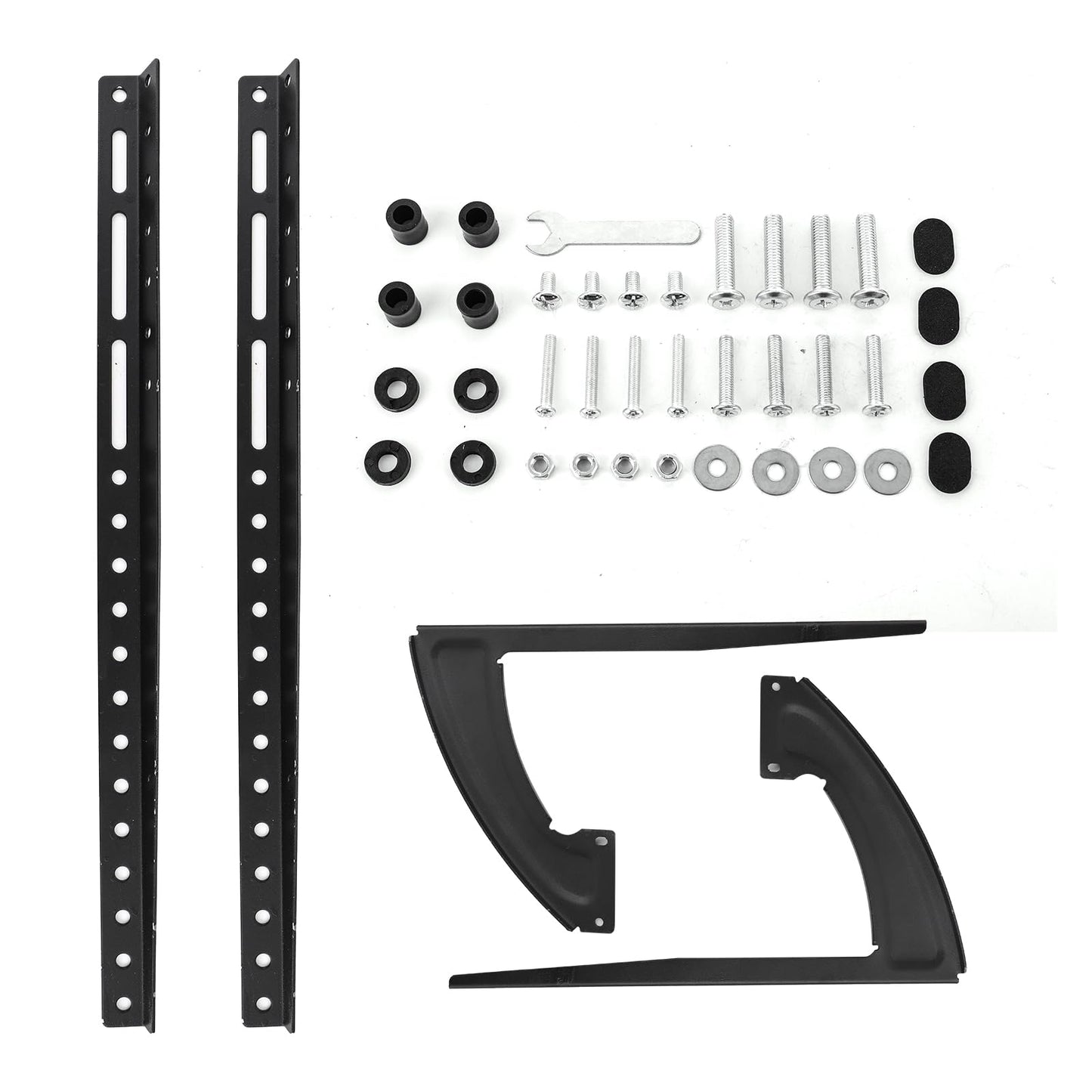 Holdfiturn Universal TV Stand Metal TV Legs for 32''-70'' LCD LED Flat Screen TV Height Adjustable with VESA 200x200mm to 400x400mm Max Holds 50kg