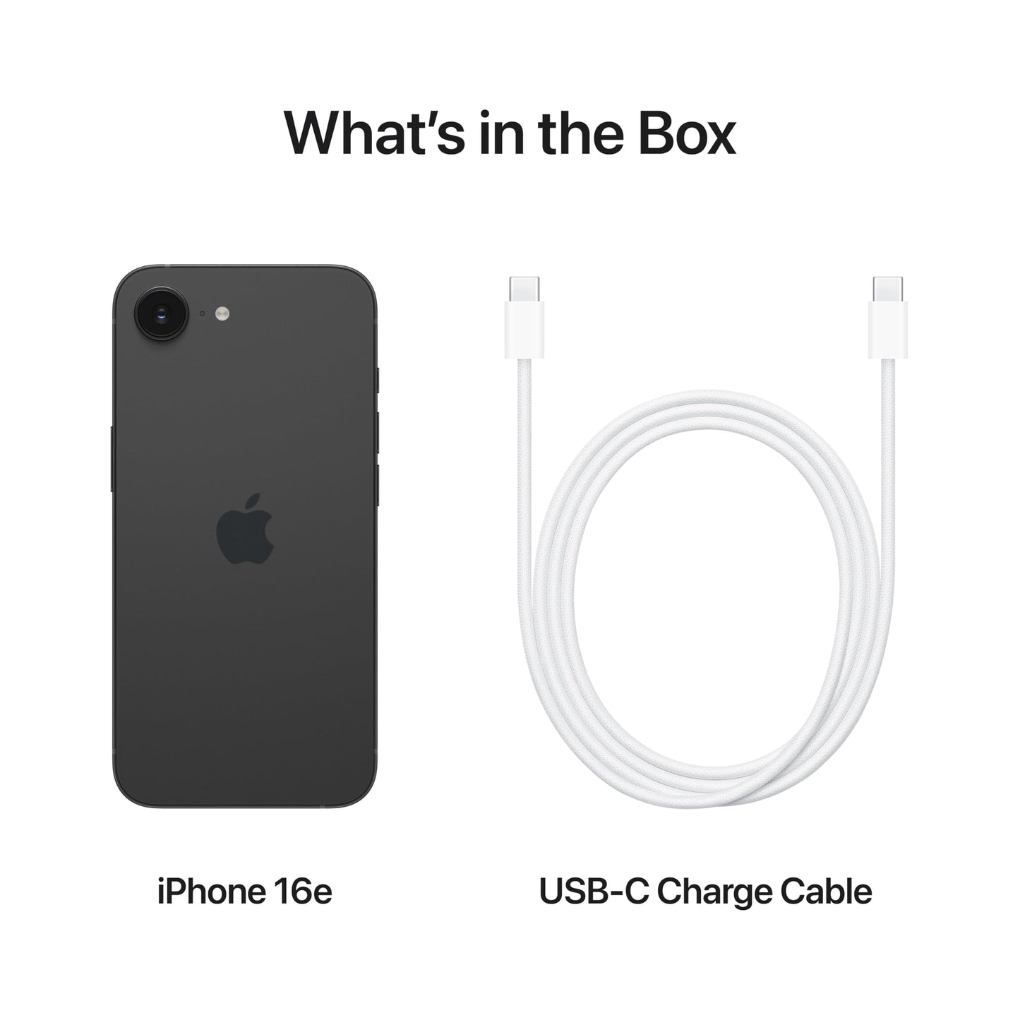 Apple iPhone 16e 128GB: Built for Apple Intelligence, A18 Chip, Supersized Battery Life, 48MP Fusion Camera, 6.1-inch Super Retina XDR Display; Black